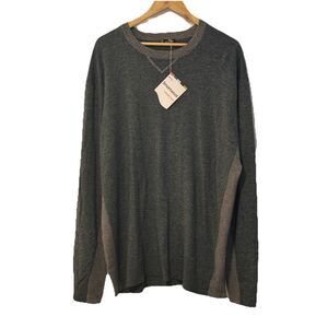 Smartwool Men’s Akamina Side Stripe Crew Sweater XXL Merino Wool Blend Gray NWT